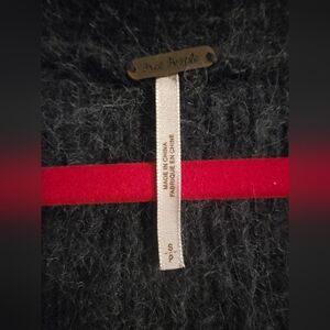 Free People Charcoal Knit Cardigan